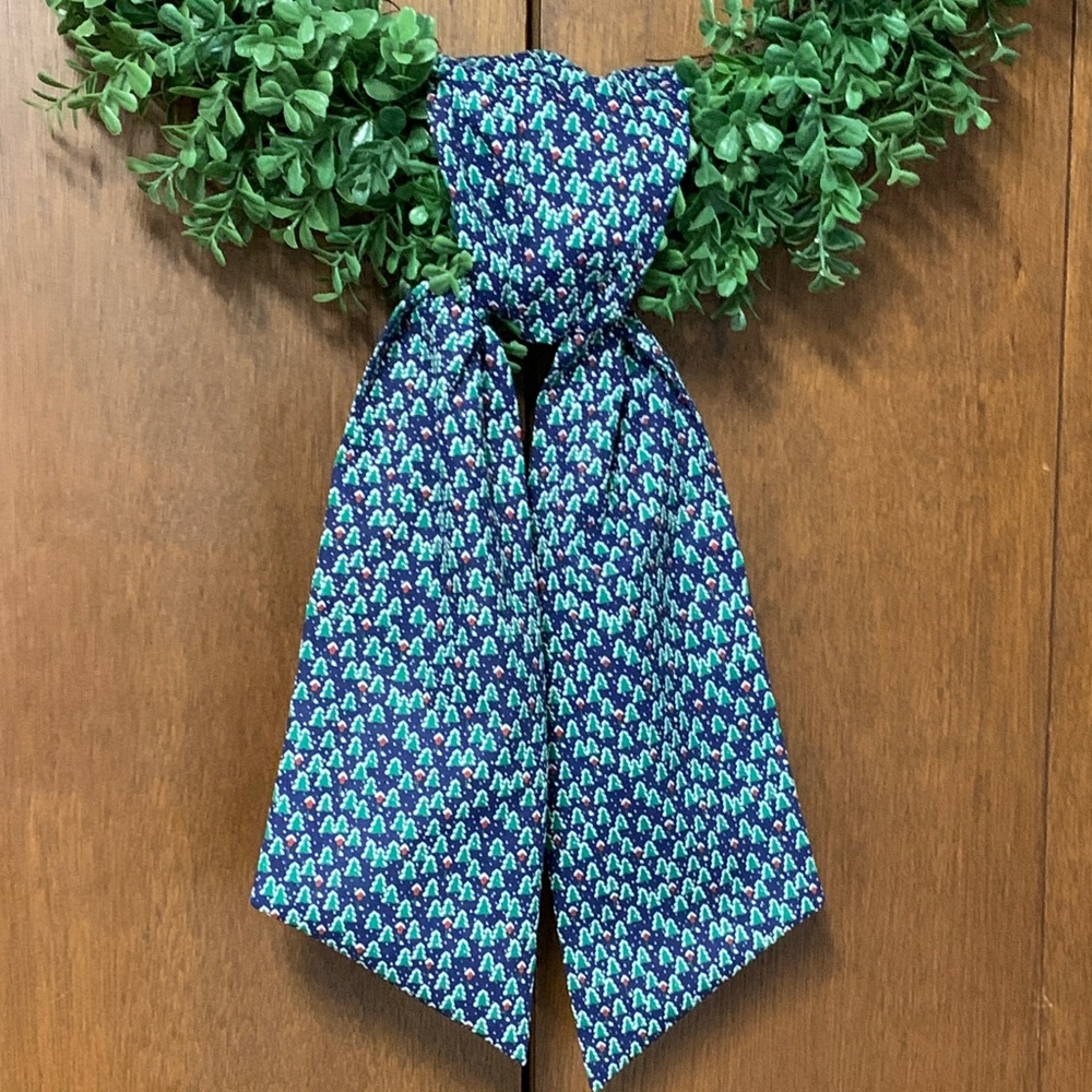 Festive Blue and Green Holiday Tie